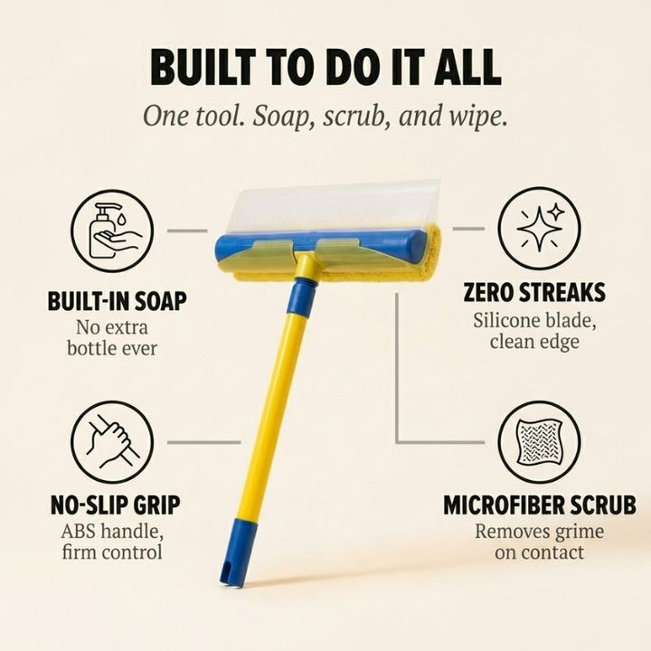Clarepane™ – 3-in-1 Streak-Free Window Squeegee &amp; Cleaning Set + 50% OFF