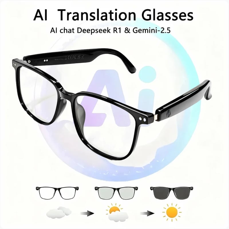 AI Interpretation Smart Glasses - Speak 160 Languages &amp; AI Chat + 50% OFF