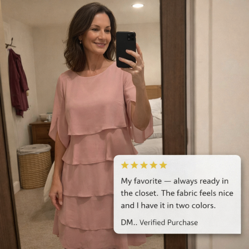 Cascelle™ – Elegant Tiered Ruffle Sleeve Women&