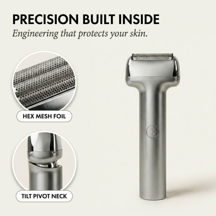 Temper™ – Wide Foil, Tilt Head &amp; IPX6 Rechargeable Electric Shaver for Men + 50% OFF