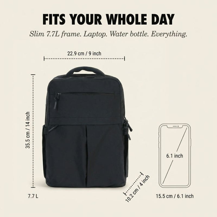 Stowra™ – Slim Mini Backpack with Laptop Compartment &amp; 5-Pocket Organization + 50% OFF