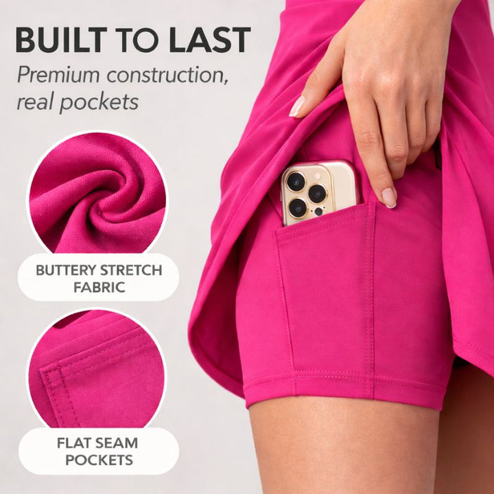 Glidform™ – Built-In Shorts, Pockets &amp; Bra Support Athletic Dress + 50% OFF