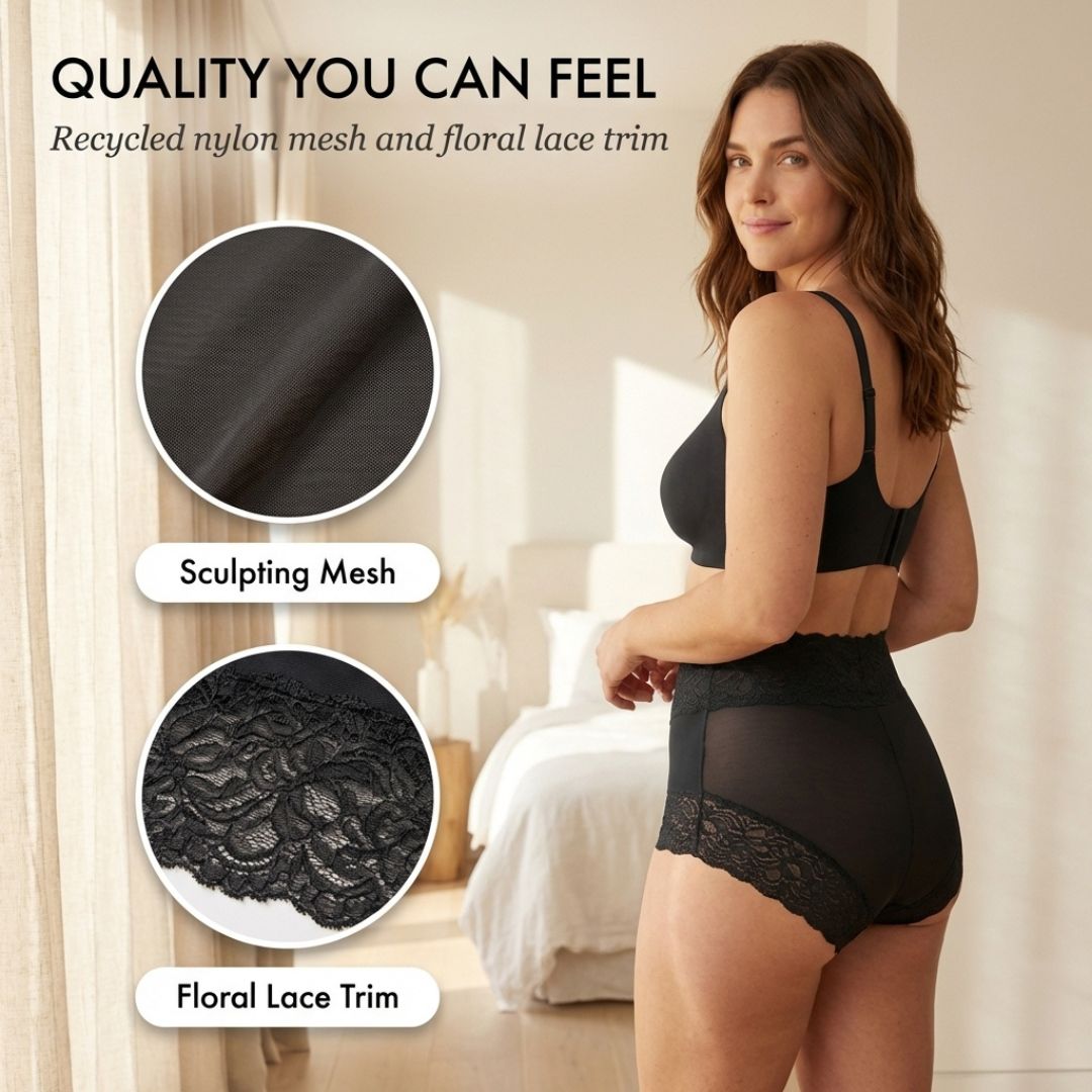 Curvelle™ – Butt Lifter Smoothing Brief | High-Waist Tummy Control Shapewear Shorts + 50% OFF