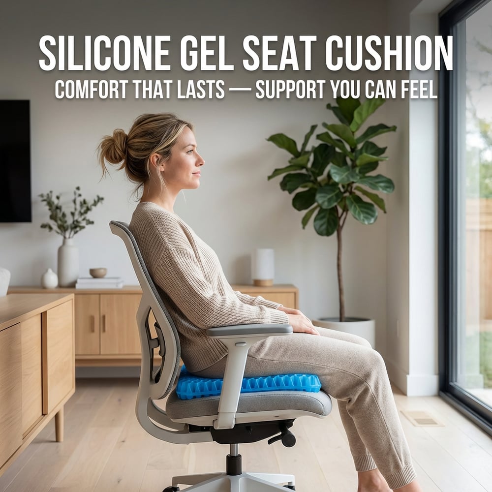 Hivecore™ – Double-Layer Honeycomb Gel Seat Cushion for All-Day Comfort &amp; Pain Relief + 50% OFF