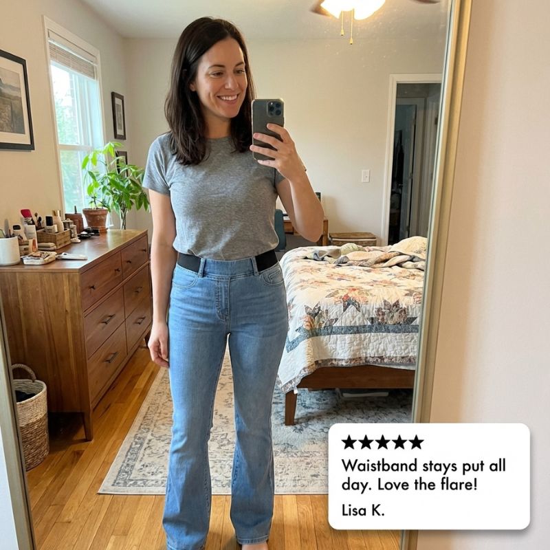 Striden™ – High-Waist Elastic Stretch Flare Denim Jeans + 50% OFF