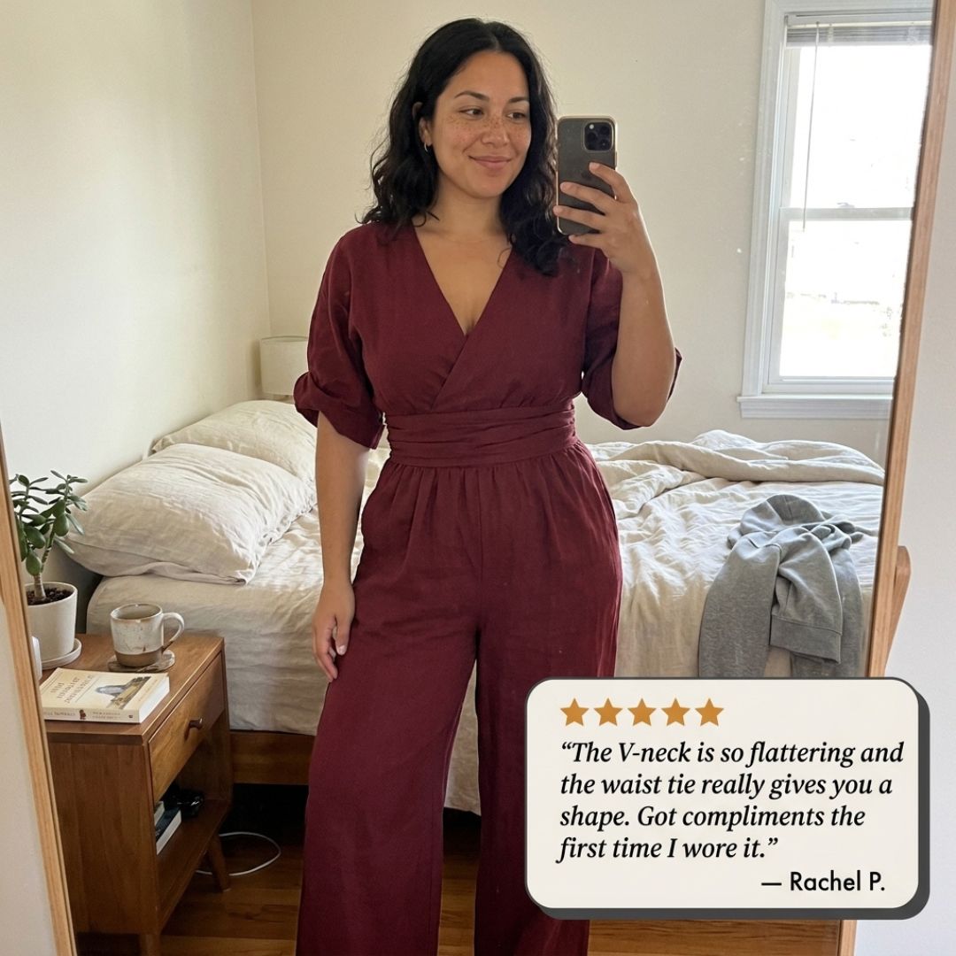 Solelle™ – Elegant V-Neck Wide-Leg Jumpsuit + 50% OFF