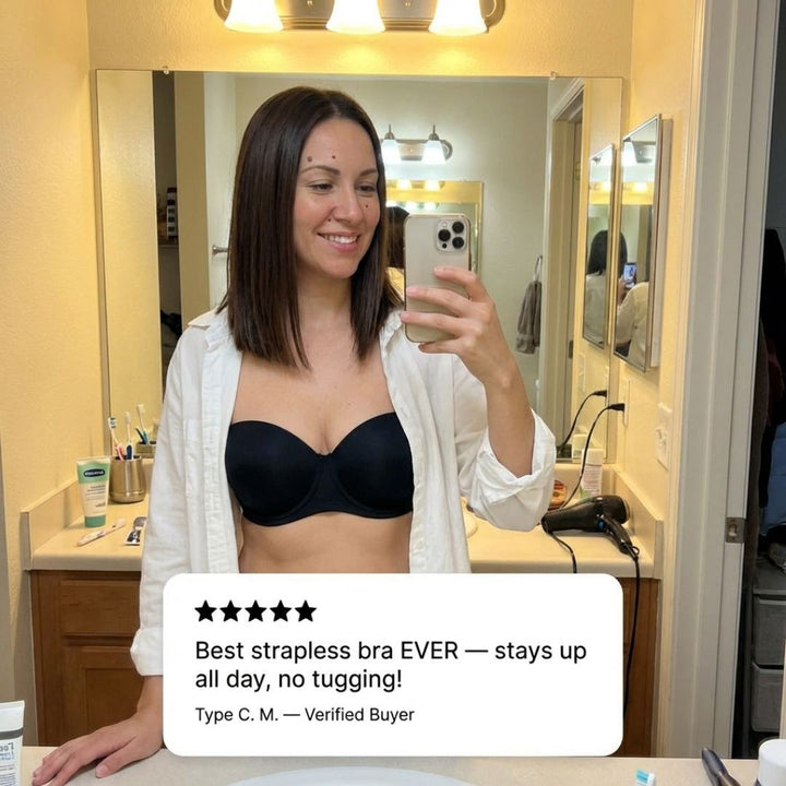 Formelle™ – Strapless Underwire Balconette Bra | Mesh Cup, All-Day Hold + 50% OFF