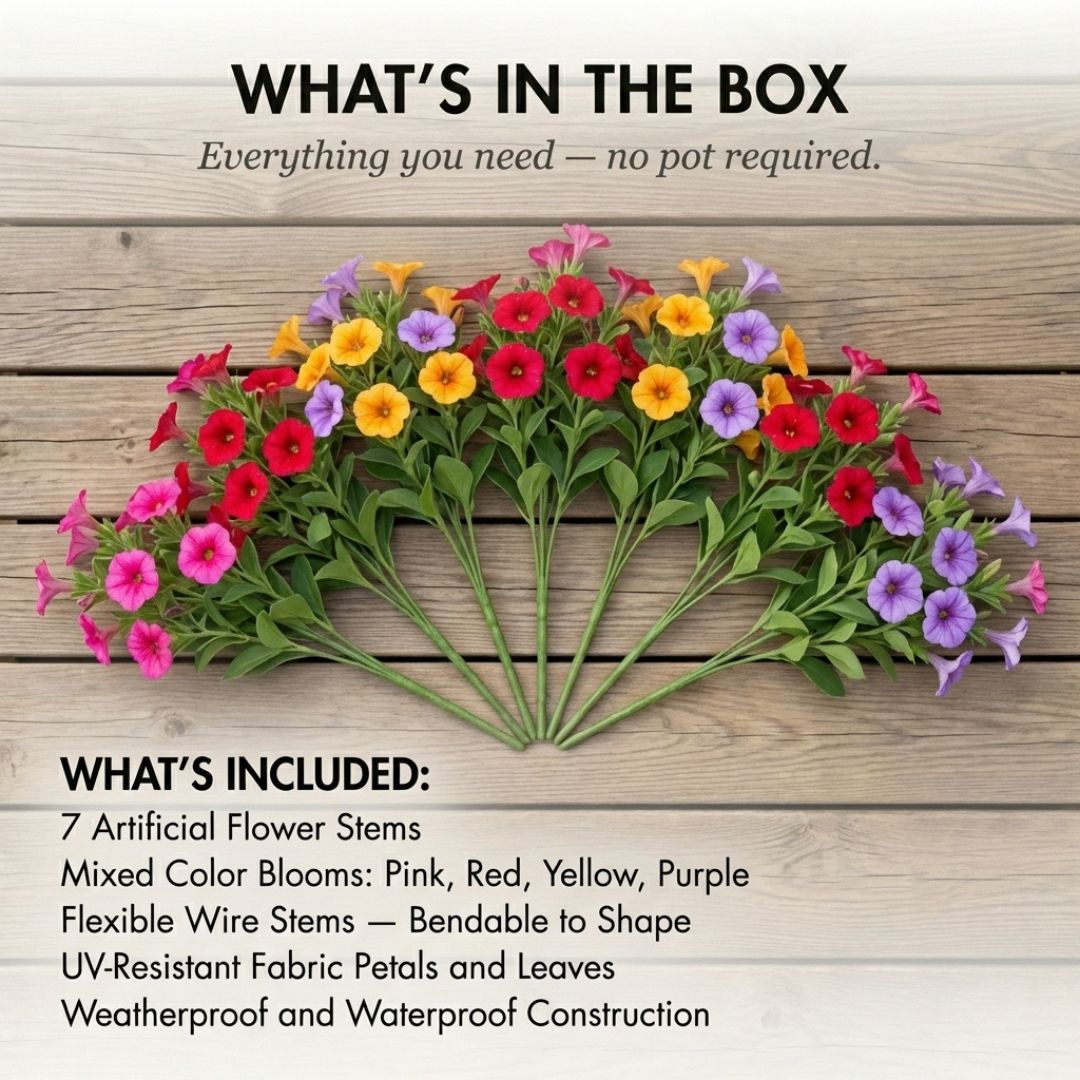 Bloomcroft™ – UV Resistant, No-Fade Colorful Artificial Outdoor Flowers + 50% OFF