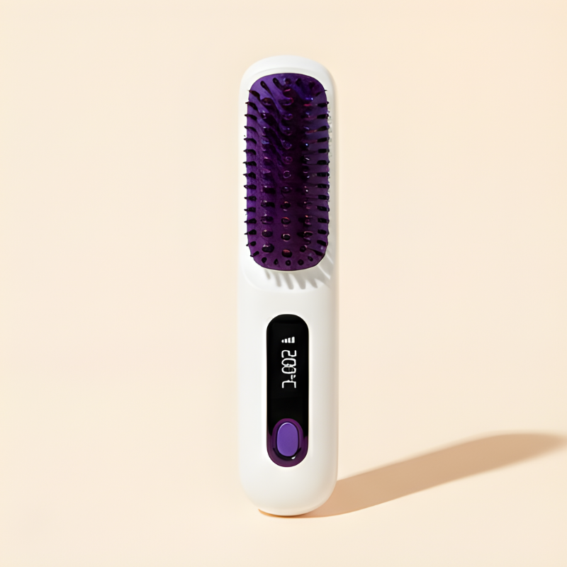 Velura™ – Cordless Ceramic Heated Hair Straightener Brush + 50% OFF