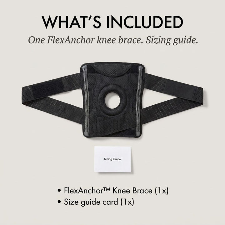 FlexAnchor™ – Open-Patella Knee Brace with V-Strap Support &amp; Spring Stabilizers + 50% OFF