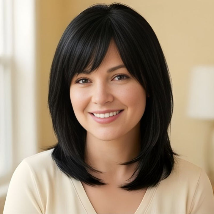 Tresselle™ – Layered Curtain Bangs Hair Topper + 50% OFF