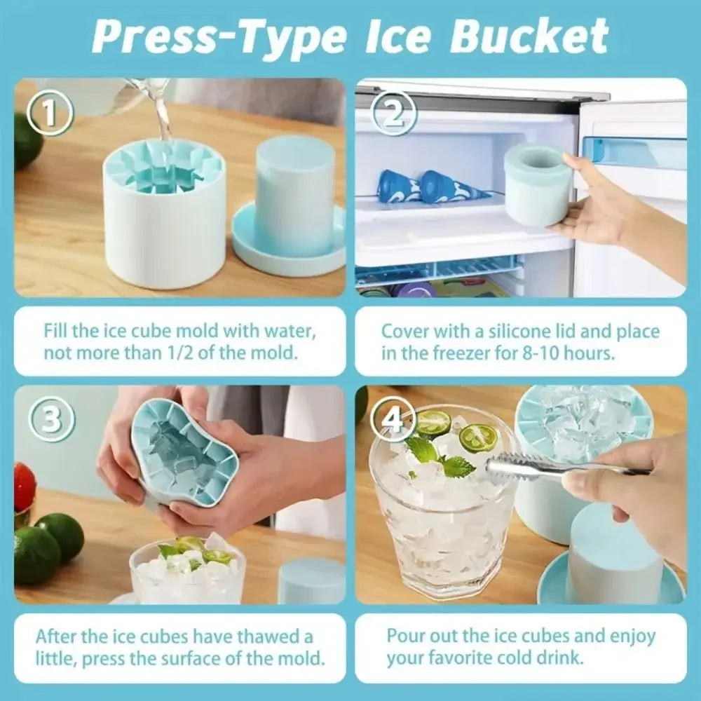 Chillforge™ – Press-to-Pop Silicone Ice Cube Maker Cup + 50% OFF