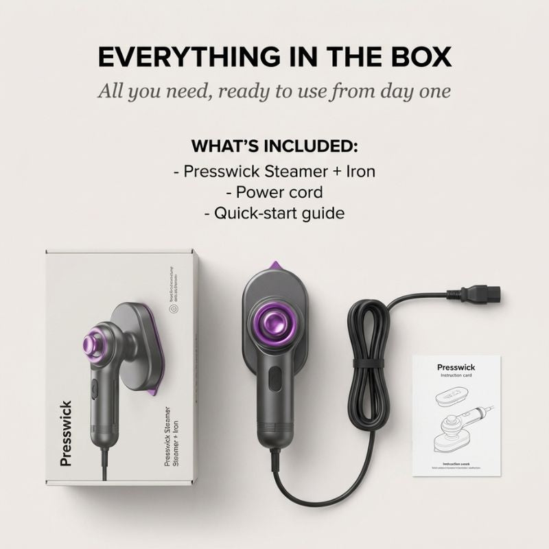 Presswick™ – 2-in-1 Portable Handheld Garment Steamer &amp; Travel Iron + 50% OFF