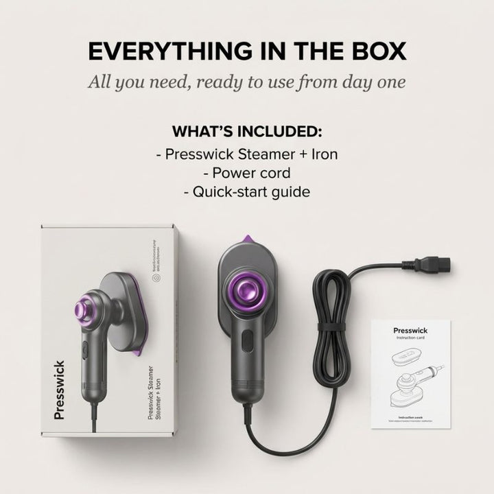 Presswick™ – 2-in-1 Portable Handheld Garment Steamer &amp; Travel Iron + 50% OFF