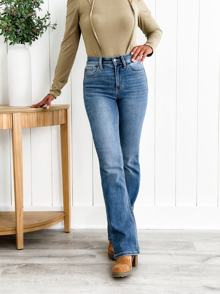 Curvelle™ – High-Stretch Tummy Control Bootcut Jeans + 50% OFF