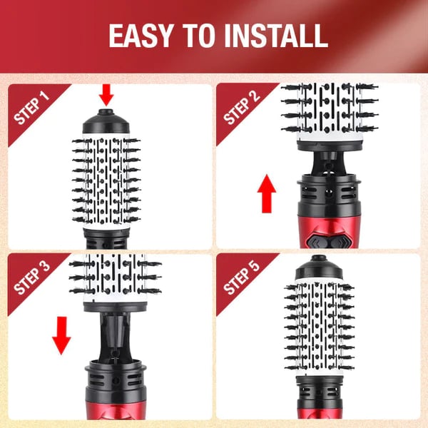 2-in-1 Hot Air Styler and Rotating Hair Dryer – Style, Volumize &amp; Dry with Salon Precision at Home - 50% OFF