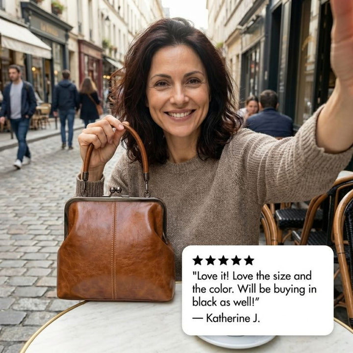 Claspelle™ – Vintage Kiss-Lock Convertible Crossbody Handbag + 50% OFF