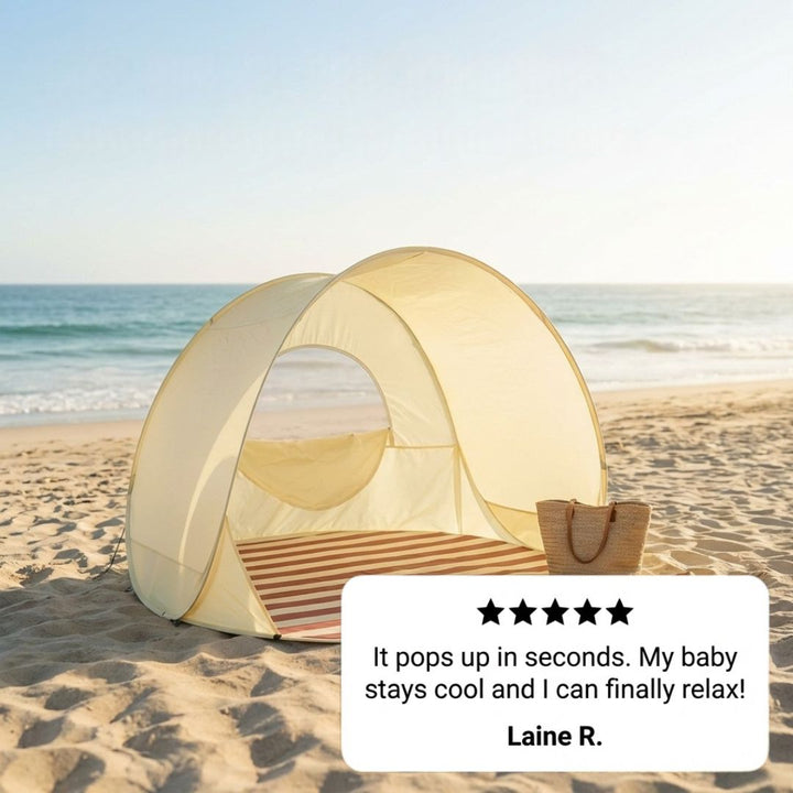 Shorecove™ – Pop-Up Beach Tent with UPF 50+ Sun Protection &amp; 360° Airflow + 50% OFF