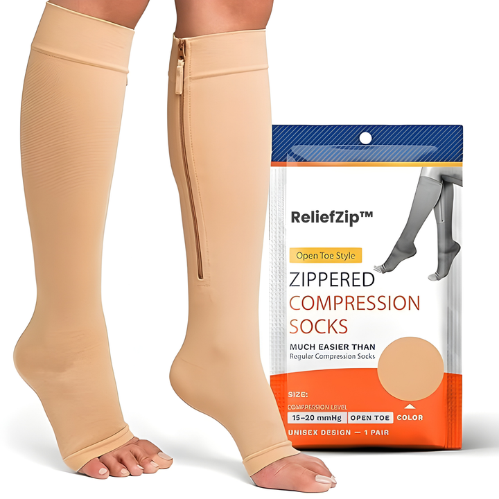 The FlexZip Compression Socks - Instant Comfort for Swelling &amp; Leg Fatigue + 50% OFF