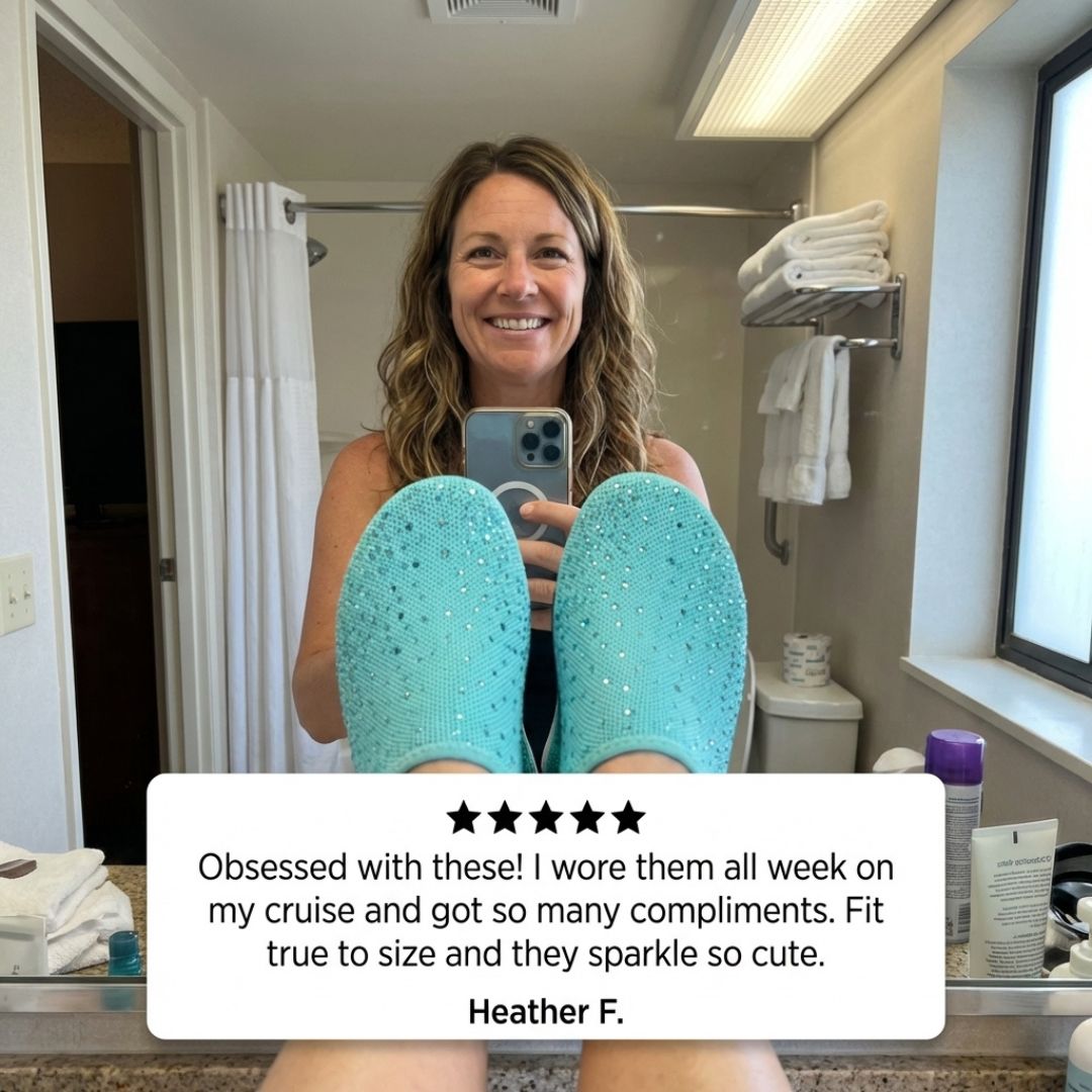 Lumara™ – Rhinestone Sparkle Barefoot Water Shoes for Women | Beach, Travel &amp; Indoor Slip-On +50% OFF