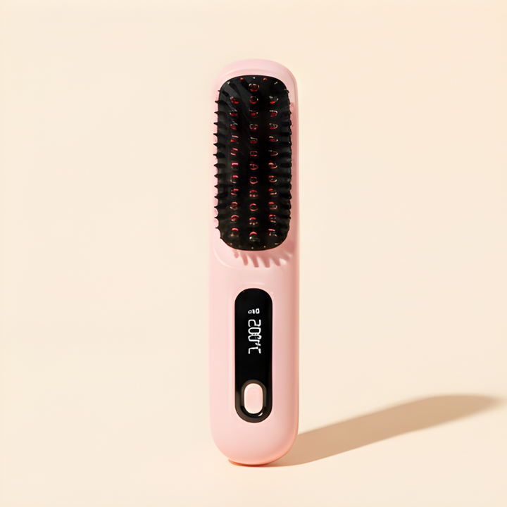 Velura™ – Cordless Ceramic Heated Hair Straightener Brush + 50% OFF