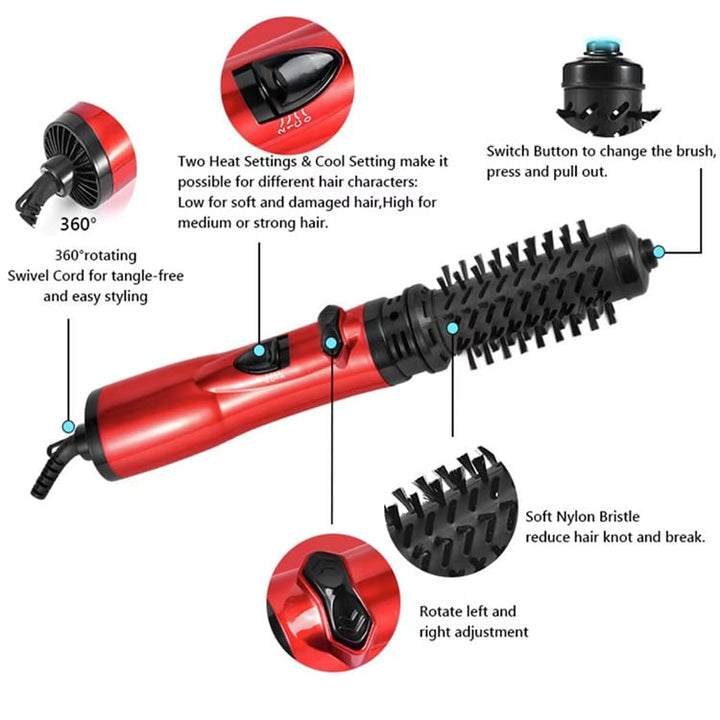 2-in-1 Hot Air Styler and Rotating Hair Dryer – Style, Volumize &amp; Dry with Salon Precision at Home - 50% OFF