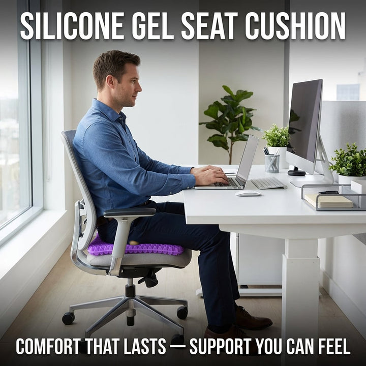 Hivecore™ – Double-Layer Honeycomb Gel Seat Cushion for All-Day Comfort &amp; Pain Relief + 50% OFF