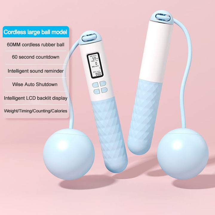 The AuraFit Smart Skipping Rope - Cordless/Rope Modes, Digital Counter, and Countdown +  50% OFF