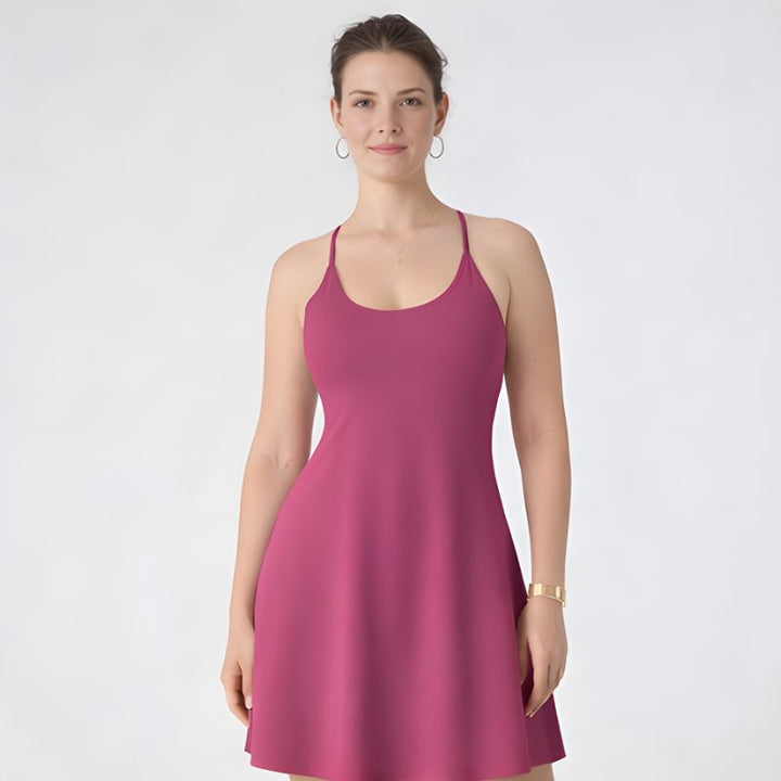 Glidform™ – Built-In Shorts, Pockets &amp; Bra Support Athletic Dress + 50% OFF
