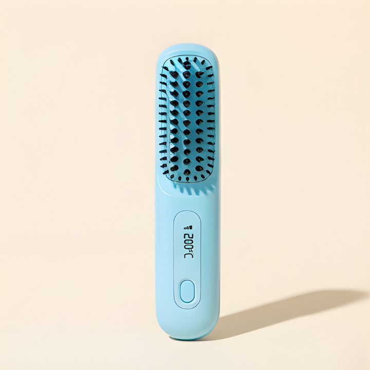Velura™ – Cordless Ceramic Heated Hair Straightener Brush + 50% OFF