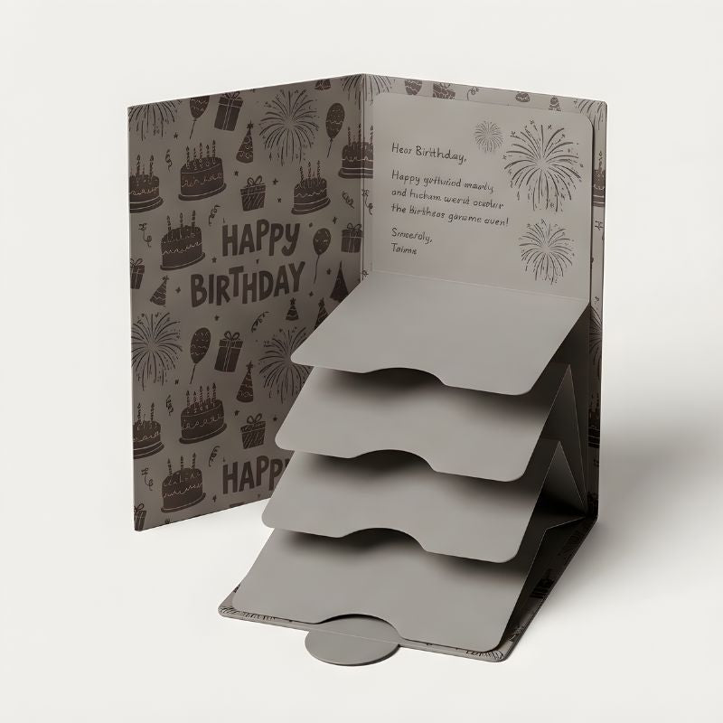 Bloomfold™ – Personalized Waterfall Birthday Gift Card Booklet, 4 Slots, Group Gift Ready + 1+ 2 FREE