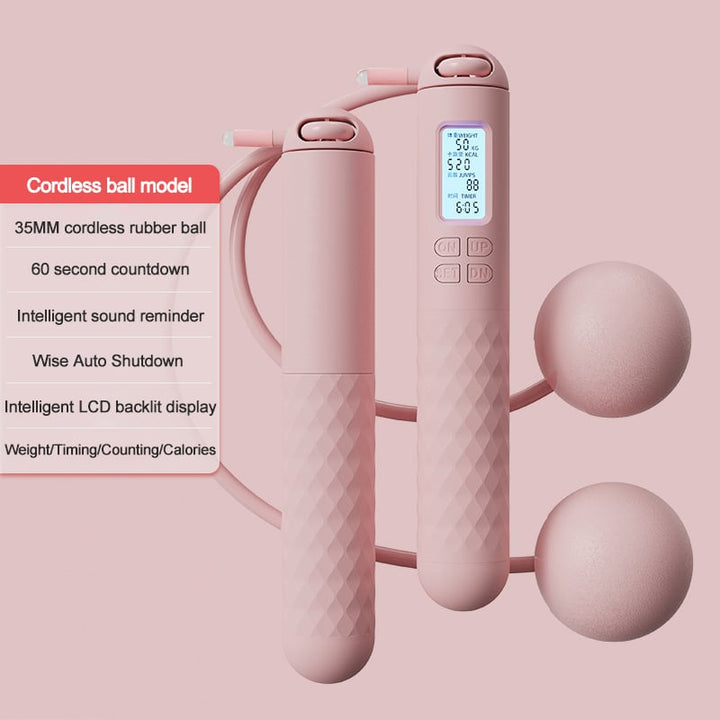 The AuraFit Smart Skipping Rope - Cordless/Rope Modes, Digital Counter, and Countdown +  50% OFF