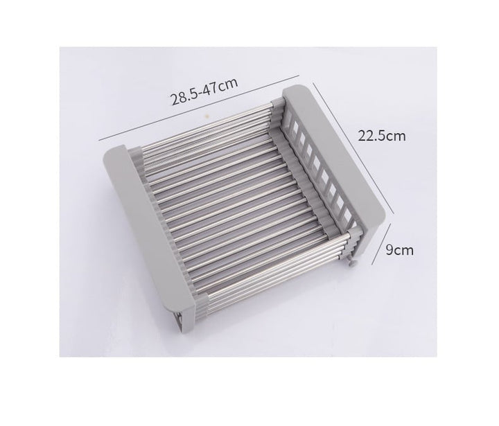 Basinwell™ – Expandable Stainless Steel Over-Sink Dish Drainer &amp; Produce Rack + 50% OFF