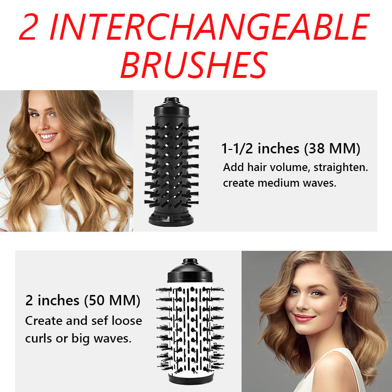 2-in-1 Hot Air Styler and Rotating Hair Dryer – Style, Volumize &amp; Dry with Salon Precision at Home - 50% OFF