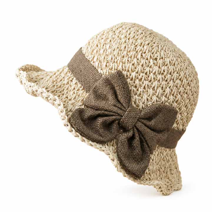 Brimwell™ – Adjustable Wide-Brim Packable Straw Sun Hat with Bow + 50% OFF