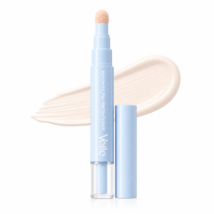 Saemi™ – 3-Color Pen Concealer with Soft Puff Applicator for Dark Circles, Acne Marks &amp; Dullness + 50% OFF