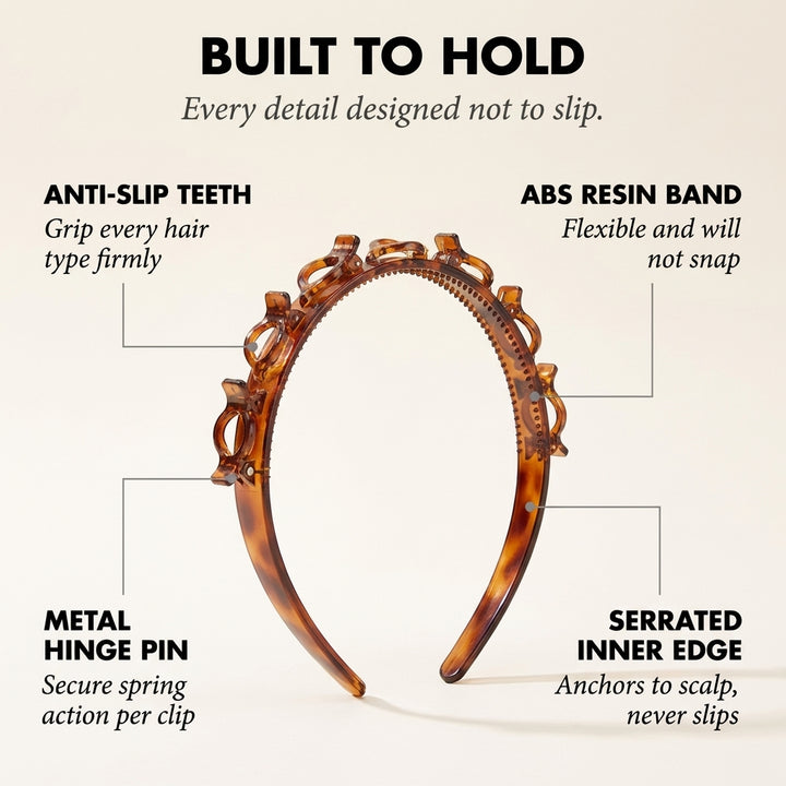 Coilbrook™ – 8-Clip Anti-Slip Weave Headband for Instant Braided Styles +  1+1 FREE