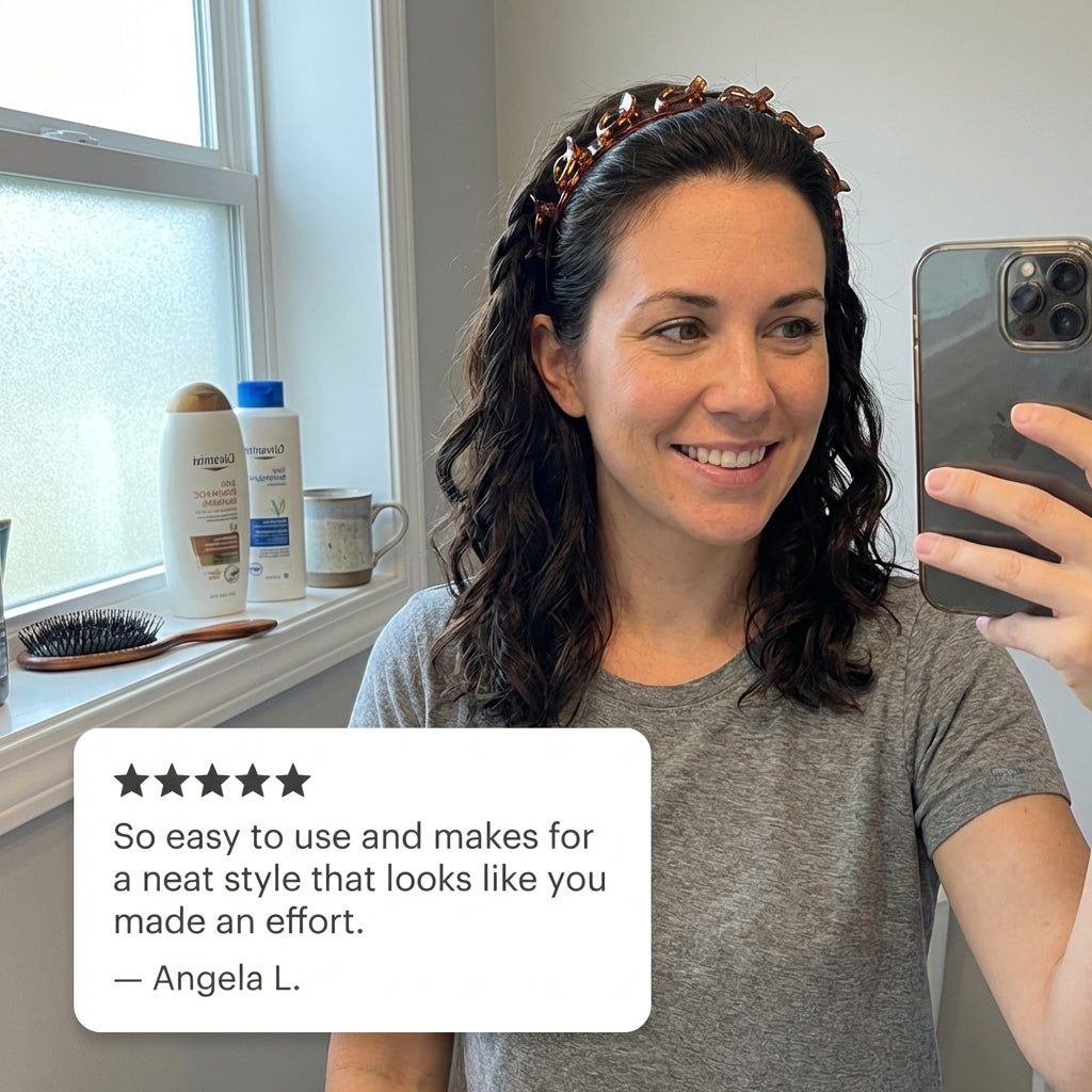 Coilbrook™ – 8-Clip Anti-Slip Weave Headband for Instant Braided Styles +  1+1 FREE