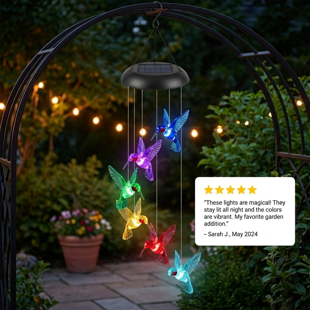 Duskcroft™ – Solar Hummingbird Color-Changing LED Garden Light + 50% OFF