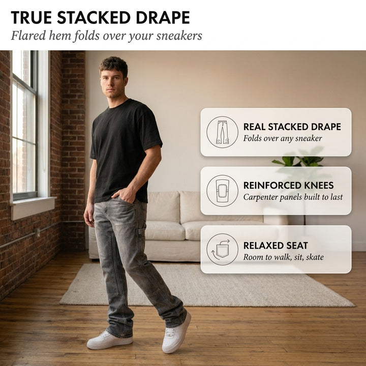 Rivett™ – Stacked Flared Carpenter Denim Men&