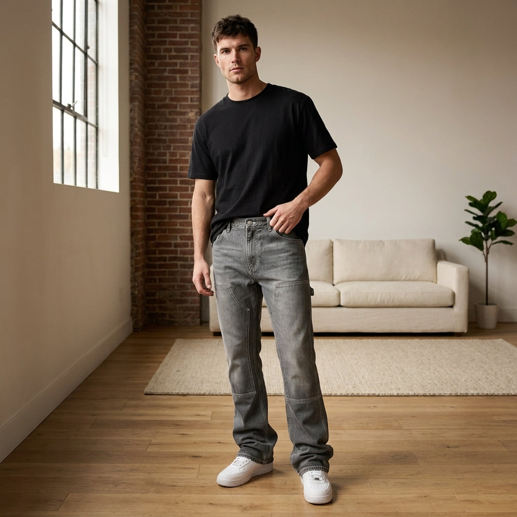 Rivett™ – Stacked Flared Carpenter Denim Men&