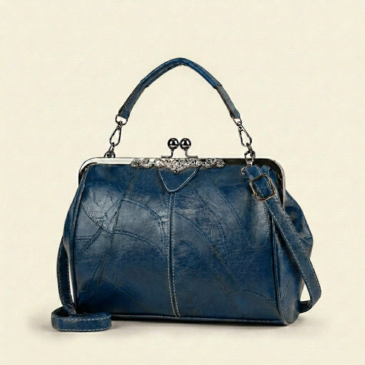Maisella™ – Vintage Kiss-Lock Leather Crossbody Handbag + 50% OFF