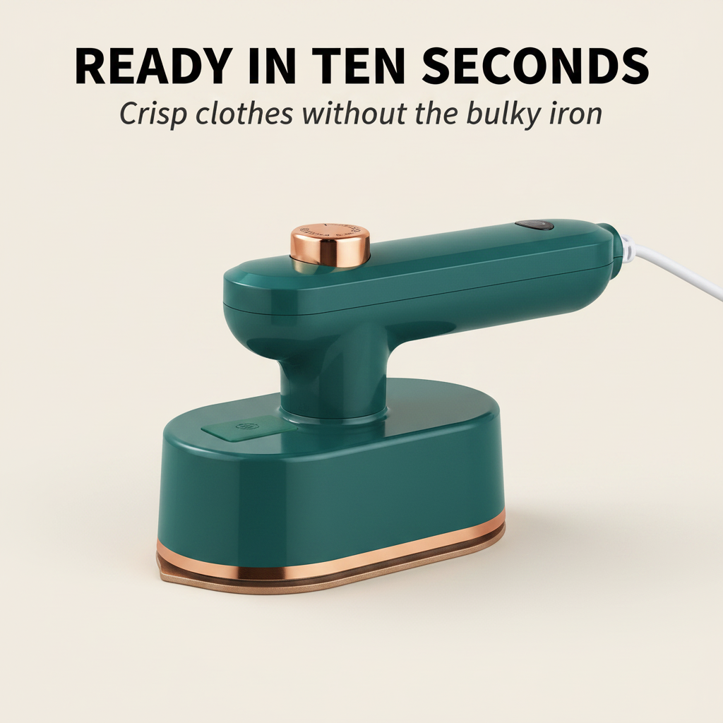 Pressley™ – 2-in-1 Handheld Steam Iron with 10-Second Heat &amp; Titanium Plate + 50% OFF