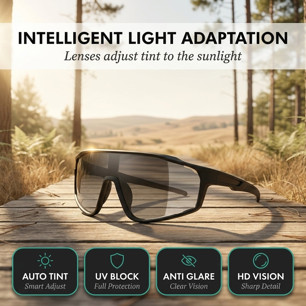Arcshade™ – Photochromic Auto-Tint Shield Sunglasses with Anti-Slip Grip + 50% OFF