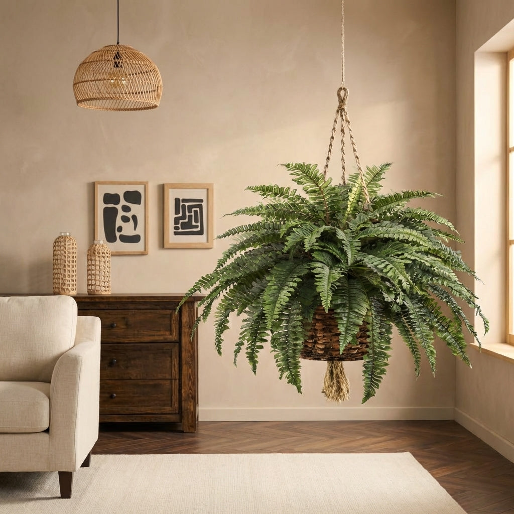 Verdant™ – Lifelike Cascading Fronds, UV-Resistant, Zero Maintenance Hanging Fern Plant + 50% OFF