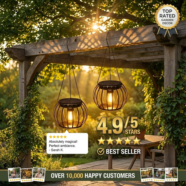 Emberveil™ – Retro Metal Mesh Solar Hanging Lanterns (2-Pack) + 50% OFF