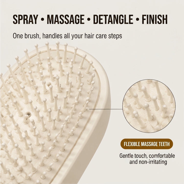 Glissette™ – 2-in-1 Misting Detangle &amp; Massage Hair Brush + 50% OFF