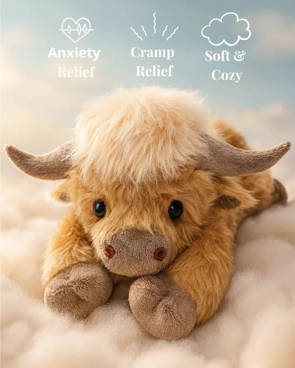 CozyCalm Weighted Cow Plush  – Soft Stuffed Animal for Kids &amp; Adults Non-Heated Sensory Toy + 50% OFF