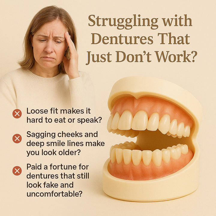InstaFit™ Comfort Dentures - Get a Secure, Natural Smile You Mold at Home