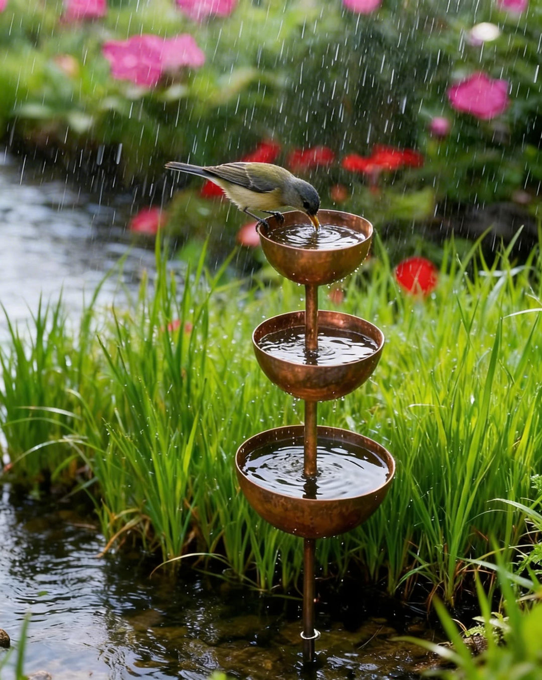 The AuraFlow Rain Catcher — Plant Support &amp; Metal Garden Ornament + 50% OFF